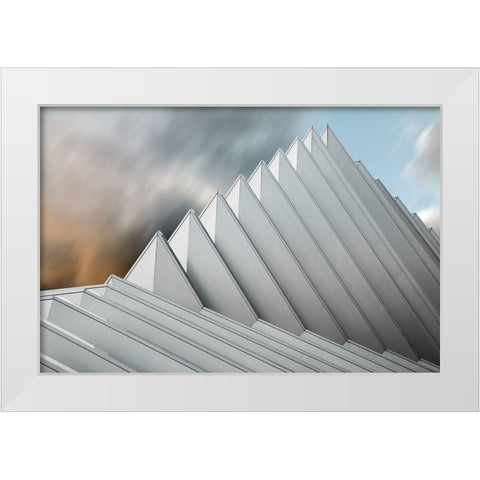 Pyramid Lille Ii White Modern Wood Framed Art Print by Claes, Gilbert