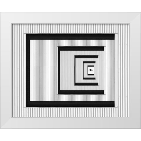Eye Of Illusion White Modern Wood Framed Art Print by Hammer, Jacqueline