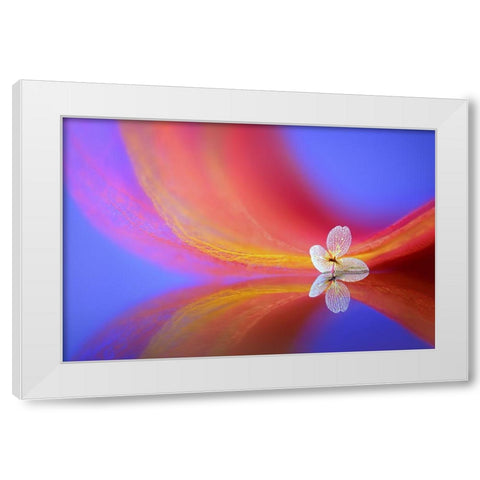 The Whisper White Modern Wood Framed Art Print by Pan, Sophie