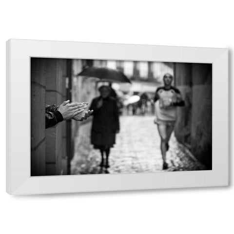 Come On White Modern Wood Framed Art Print by Gonzalez Forjas, David