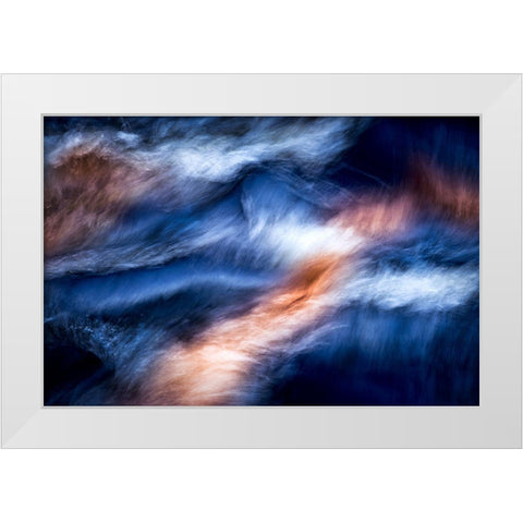 Dreamy Rapid White Modern Wood Framed Art Print by Damsten, Petri