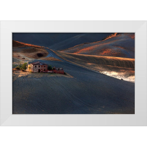 Il Gregge 5 White Modern Wood Framed Art Print by Della Latta, Massimo