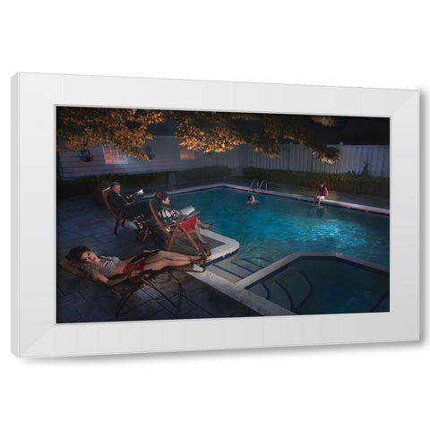 The Chen Family 5 White Modern Wood Framed Art Print by Tong, Fang