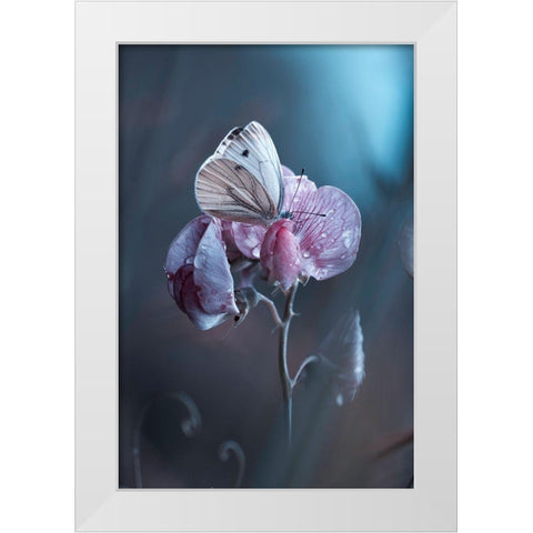 Tainted Love White Modern Wood Framed Art Print by Bravin, Fabien