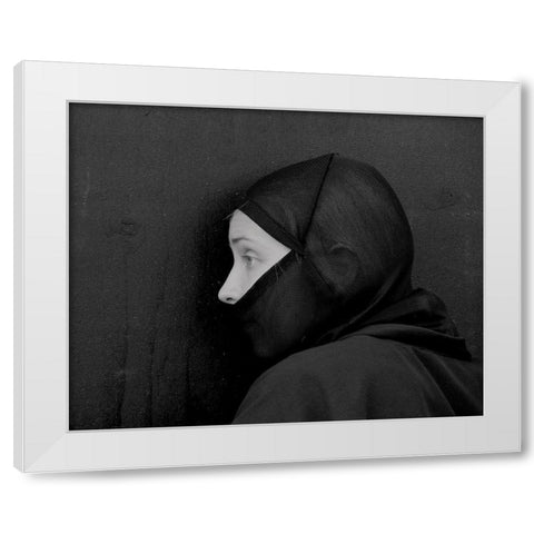 A??Ghosta?Â White Modern Wood Framed Art Print by Huang, Ivan