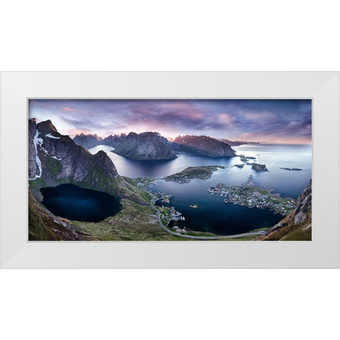 Sunrise Over Mt. Reinebringen-Norway White Modern Wood Framed Art Print by Sevkovksij, Andrej