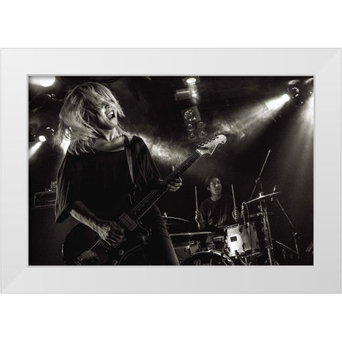 Onstage White Modern Wood Framed Art Print by Nakamatsu, Kenji
