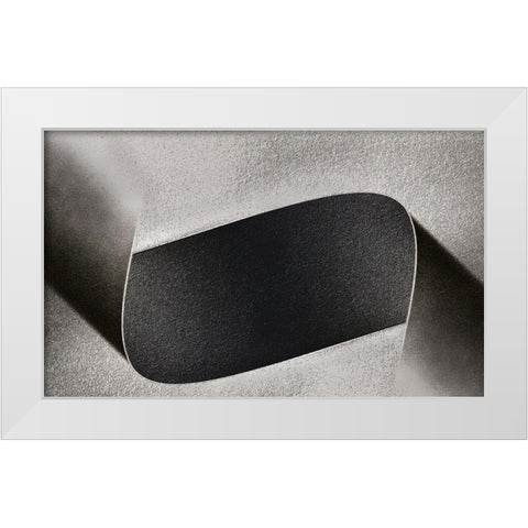 Twisted White Modern Wood Framed Art Print by Kerber, Jutta
