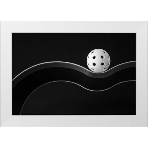 Holes White Modern Wood Framed Art Print by Hammer, Jacqueline