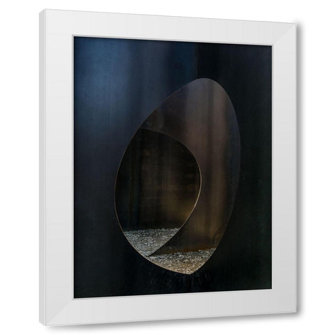 Oval Steel White Modern Wood Framed Art Print by Vangindertael, Luc