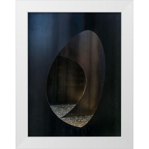 Oval Steel White Modern Wood Framed Art Print by Vangindertael, Luc