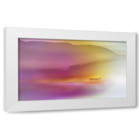 Watercolor Seascape White Modern Wood Framed Art Print by Westum, Heidi