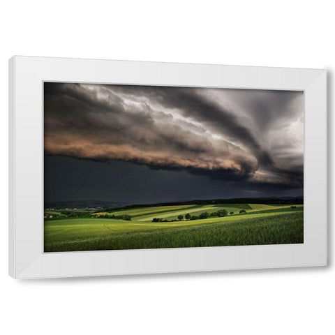 Storm White Modern Wood Framed Art Print by Jochen, Burger