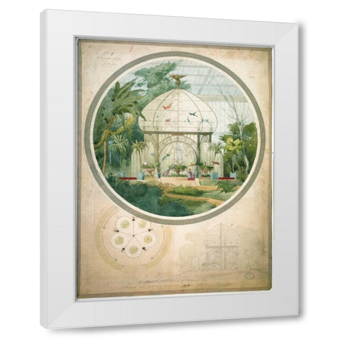Aviary in a Wintergarden White Modern Wood Framed Art Print by Chancel, Adrien