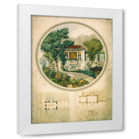 Summer Dining Room White Modern Wood Framed Art Print by Chancel, Adrien