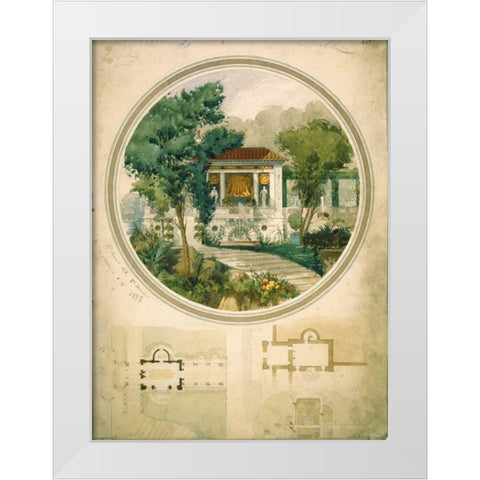 Summer Dining Room White Modern Wood Framed Art Print by Chancel, Adrien