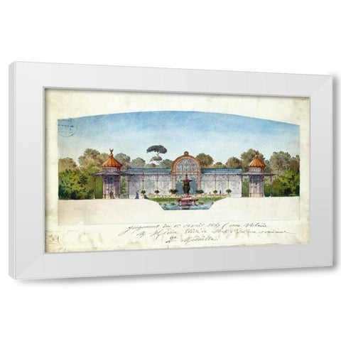 Aviary White Modern Wood Framed Art Print by Hedin, Andre-Arthur
