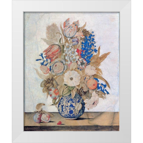 Florentine, Vase of Flowers White Modern Wood Framed Art Print by Todini, Lorenzo