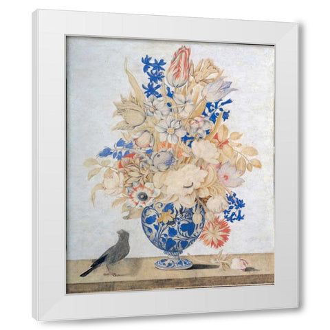 Florentine, Vase of Flowers White Modern Wood Framed Art Print by Todini, Lorenzo