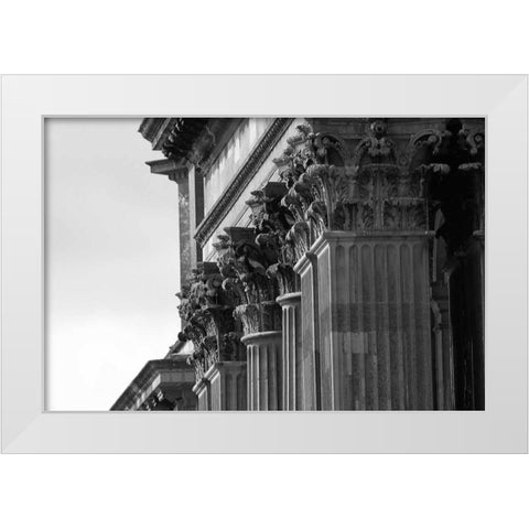 Architectural Detail, Blenheim Palace White Modern Wood Framed Art Print by Blue, Cyril