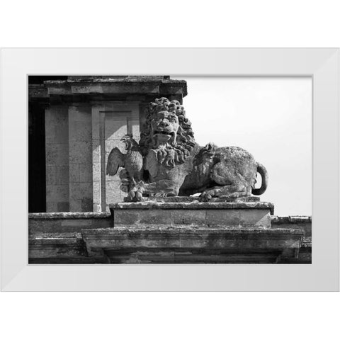 Architectural Detail, Blenheim Palace White Modern Wood Framed Art Print by Blue, Cyril