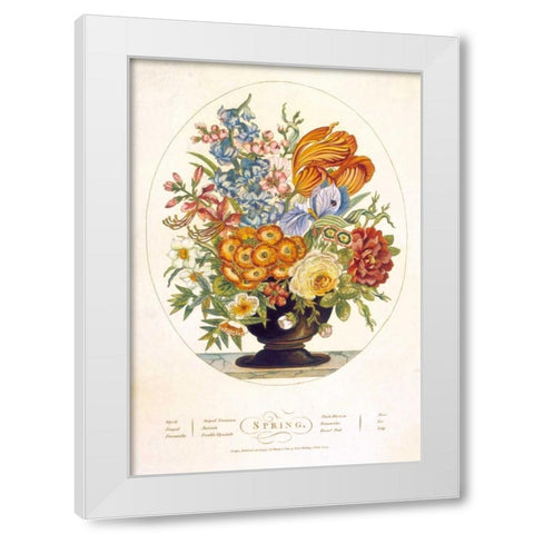 Spring White Modern Wood Framed Art Print by OBrien, Charles