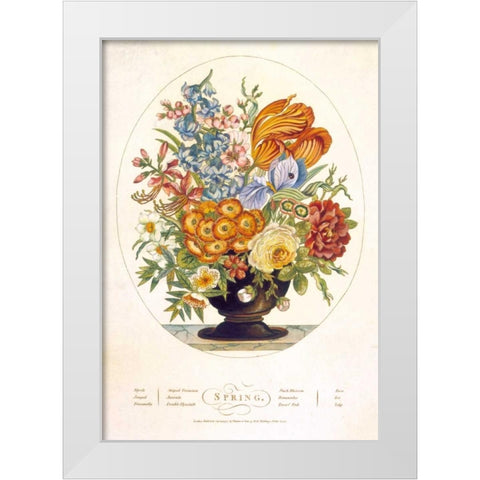 Spring White Modern Wood Framed Art Print by OBrien, Charles