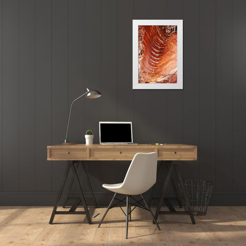 Palm Bark White Modern Wood Framed Art Print by Blue, Cyril