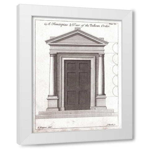 Door,Tuscan Order White Modern Wood Framed Art Print by Hoppus, Edward