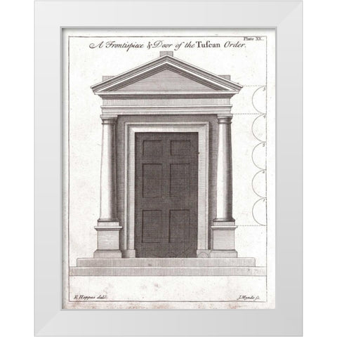 Door,Tuscan Order White Modern Wood Framed Art Print by Hoppus, Edward