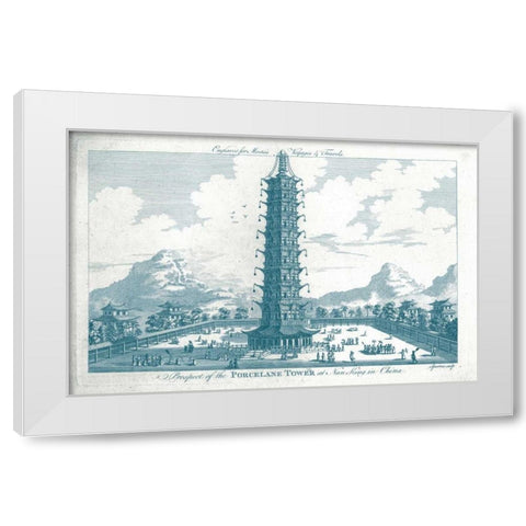Porcelain Tower in Nanking White Modern Wood Framed Art Print by Moore, John