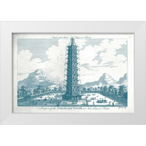 Porcelain Tower in Nanking White Modern Wood Framed Art Print by Moore, John