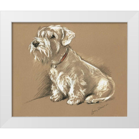 Terrier, Bundle White Modern Wood Framed Art Print by Dawson, Lucy