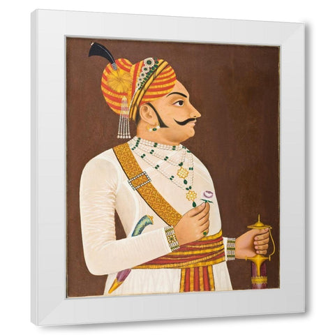 Thakur Yasanta Singhji White Modern Wood Framed Art Print by Anon, Mughal c1890