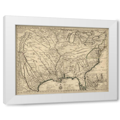 Louisiana White Modern Wood Framed Art Print by De LIsle, Guillaume