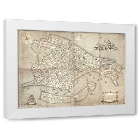 Pictorial representation of Venice White Modern Wood Framed Art Print by Lodovghi, Ludovico