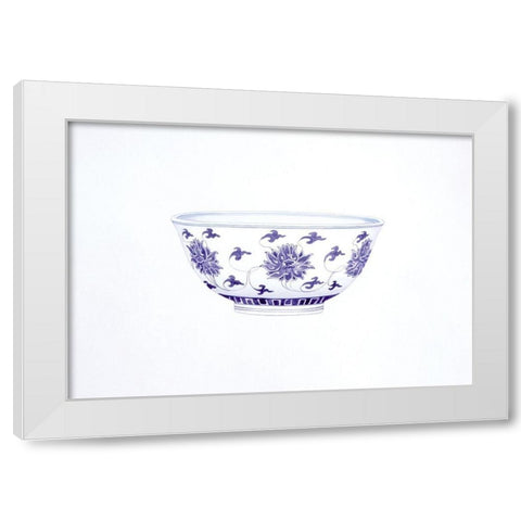 Lotus Blossom Bowl White Modern Wood Framed Art Print by Anderton, Caroline