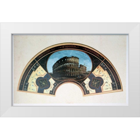 The Colosseum White Modern Wood Framed Art Print by Bigatti, Tommaso
