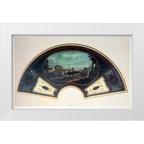 The Roman Forum White Modern Wood Framed Art Print by Bigatti, Tommaso