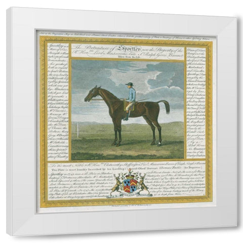 Portrait and Pedigree, Sportley White Modern Wood Framed Art Print by Spencer, Thomas