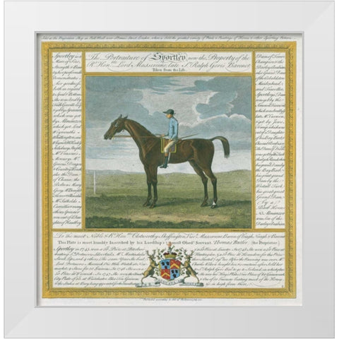 Portrait and Pedigree, Sportley White Modern Wood Framed Art Print by Spencer, Thomas