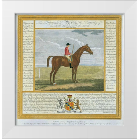 Portrait and Pedigree, Bajazet White Modern Wood Framed Art Print by Spencer, Thomas