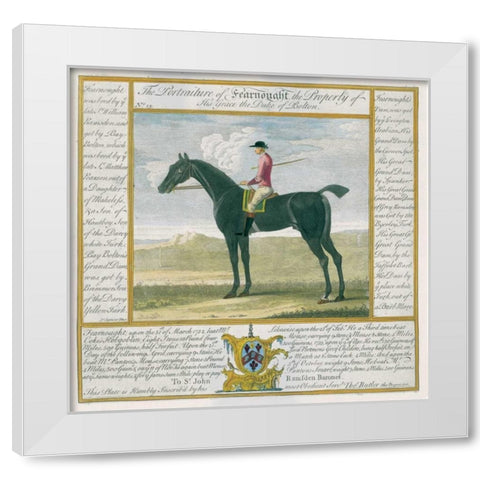 Portrait and Pedigree, Fearnought White Modern Wood Framed Art Print by Spencer, Thomas
