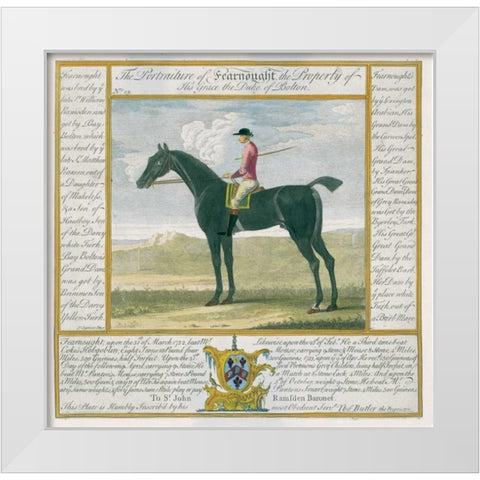 Portrait and Pedigree, Fearnought White Modern Wood Framed Art Print by Spencer, Thomas