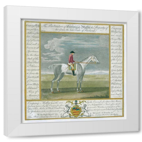 Portrait and Pedigree, Creeping Molly White Modern Wood Framed Art Print by Spencer, Thomas