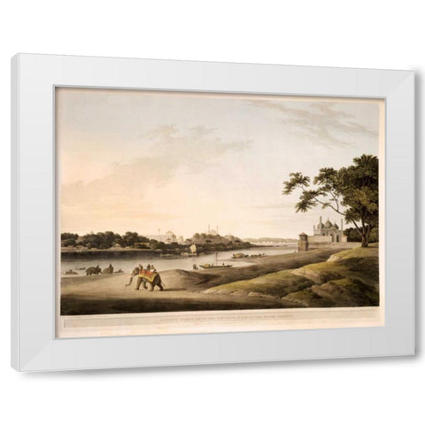 Lucknow White Modern Wood Framed Art Print by Daniells,Thomas and Wm