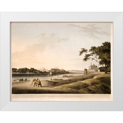 Lucknow White Modern Wood Framed Art Print by Daniells,Thomas and Wm