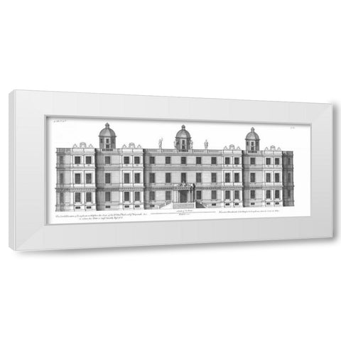 South Elevation, Longleat White Modern Wood Framed Art Print by Campbell, Colin