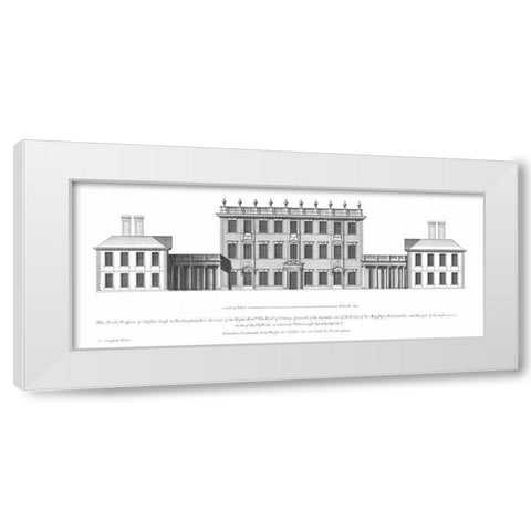 North Elevation, Cliveden White Modern Wood Framed Art Print by Campbell, Colin