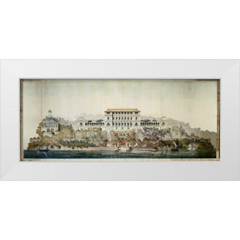 Vast Hostelry White Modern Wood Framed Art Print by Postolle, Victor